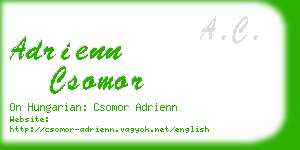 adrienn csomor business card